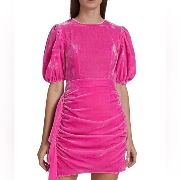 NWT RHODE Pia Velvet Mini Dress - Picture 3 of 5